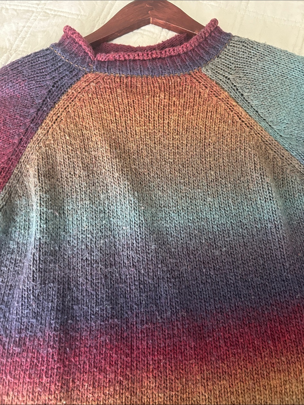Angie Multicolor Gradient Crewneck Sweater